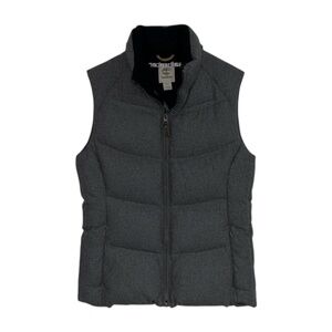 Timberland Puffer Vest Women’s Medium Grey Recycled Wool Down-Filled Sleeveless